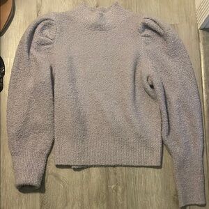 Express Lavender Puff Sleeve Sweater